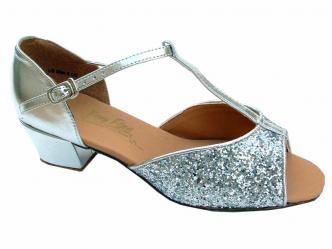 Dance shoes ladies silver sparkle   